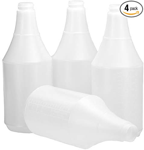 Commercial-Grade Chemical Resistant 32 oz Bottles ONLY 4 Pack Embossed Scale by Pro-Grade+Cleaning+Supplies