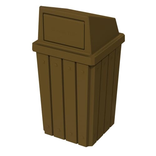 32 Gallon Square Slatted 100% Recycled Plastic Heavy-Duty Commercial Outdoor or by SturdyEssentials