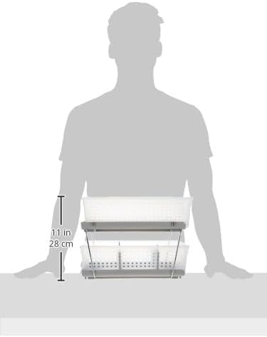 madesmart 2 Tier Bath Organizer,Undersink Storage with Sliding Drawers,for Cl...