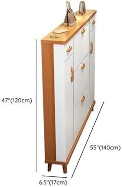 Shoe Storage Cabinet with Large Storage Drawer&Cabinet Space Solid Wood M...