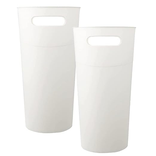 Small Trash Can Plastic Bathroom Wastebasket 3.2 Gallon Slim Garbage Container - Image 5