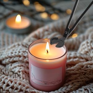 6-Piece Black Candle Wick Trimmer, Polished Wick Cutter Scissor, Premium 430 - Image 5