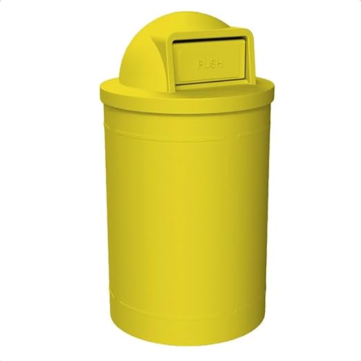 55 Gallon Round 100% Recycled Plastic Heavy Duty Outdoor Trash Can by SturdyEssentials