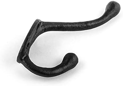 Renovators Supply Manufacturing Double Wall Hook, Wrought Iron Black Powder C...