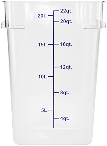 Restaurantware Met Lux 22 Quart Brine Buckets 10 Square Marinating Containers...