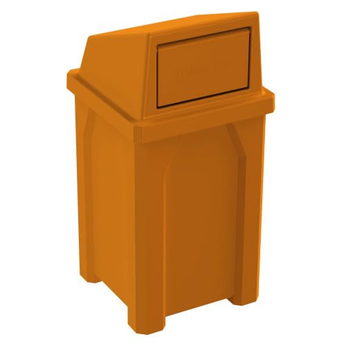 32 Gallon Square 100% Recycled Plastic Heavy Duty Outdoor Trash Can by SturdyEssentials
