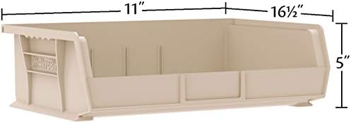 Akro-Mils 30255 AkroBins Plastic Storage Bins, 11"x16"x5", Bla...