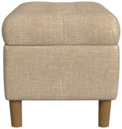 HomePop Ainsley 40" Storage Ottoman Bench - Oatmeal Textured Fabric