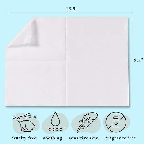 Disposable Dry Wipes, 200 Pack – Ultra Soft Non-Moistened Cleansing Cloths - Image 3