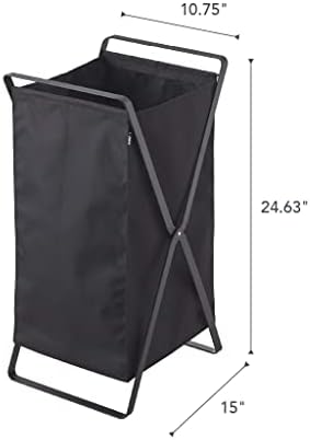 Yamazaki Home Tower Laundry Basket - Foldable Storage Hamper Organizer, 25&qu...