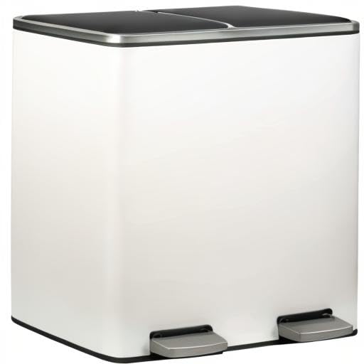 AthLike 60L Dual Trash Can, Stainless Steel Kitchen Garbage Can, Double - Image 9