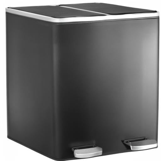 AthLike 60L Dual Trash Can, Stainless Steel Kitchen Garbage Can, Double - Image 9