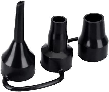 3 Sizes Black Air Pump Replacement Nozzles, Inflatable Pump Nozzles Head by Unknown