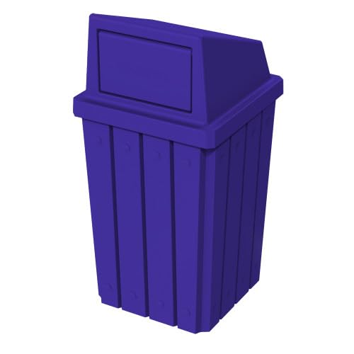 32 Gallon Square Slatted 100% Recycled Plastic Heavy-Duty Commercial Outdoor or by SturdyEssentials
