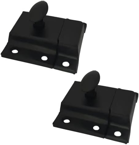 QCAA Oval Turn Cabinet Latch, for Cupboard & Other Furniture, Matte Black by QCAAHardware