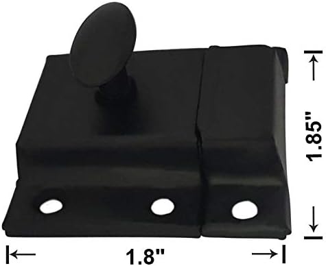 QCAA Oval Turn Cabinet Latch, for Cupboard & Other Furniture, Matte Black - Image 3