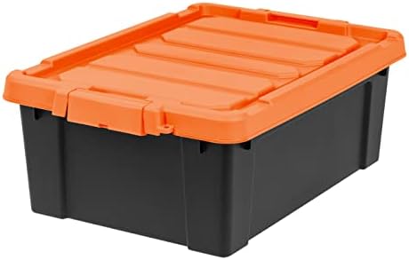 IRIS USA Lockable Storage Bins with Lids, 12 Gallon Heavy Duty, 2 Pack
