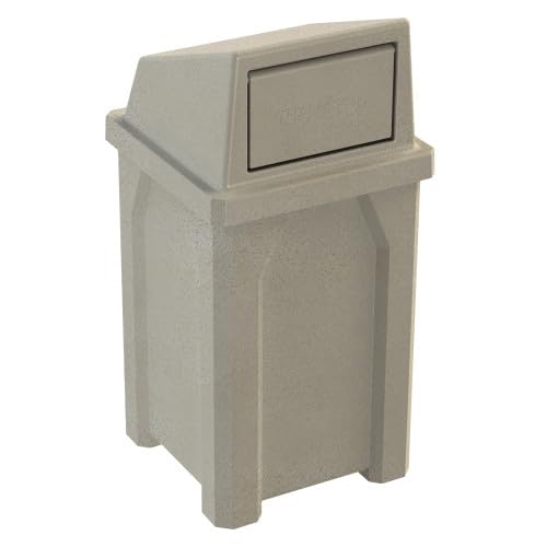 32 Gallon Square 100% Recycled Plastic Heavy Duty Commercial Outdoor or Indoor by SturdyEssentials