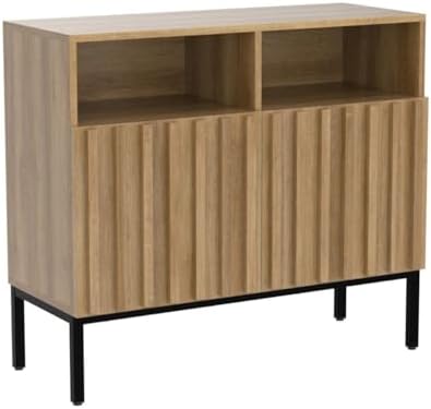 mopio Norwin Storage Cabinet, Sturdy Modern Rustic Industrial Buffet Sideboar...
