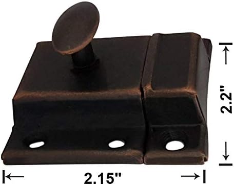 QCAA Oval Turn Cabinet Latch, for Cupboard & Other Furniture, Antique Copper - Image 3