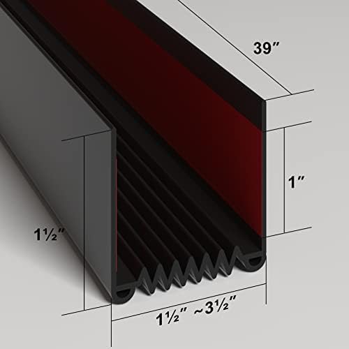 Door Draft Stopper, 39” Length Cuttable Weather Stripping Door Seal, Strong - Image 7