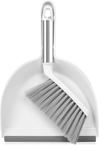 Mini Hand Broom and Dustpan Set, Small Brush Dustpan Kit for Home Desktop Kitchen Keyboard Pet Area Cleaning