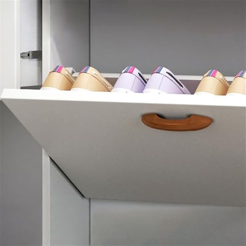 Shoe Storage Cabinet with Large Storage Drawer&Cabinet Space Solid Wood M...