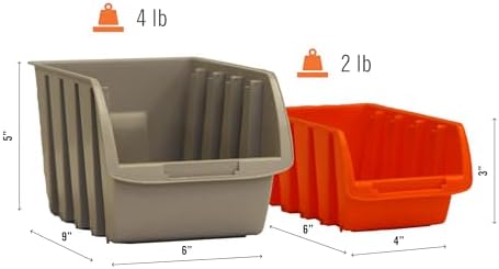 TRINITY Rolling Storage Bin Rack & Parts Organizer, 7-Tier Dual-Sided Bin...