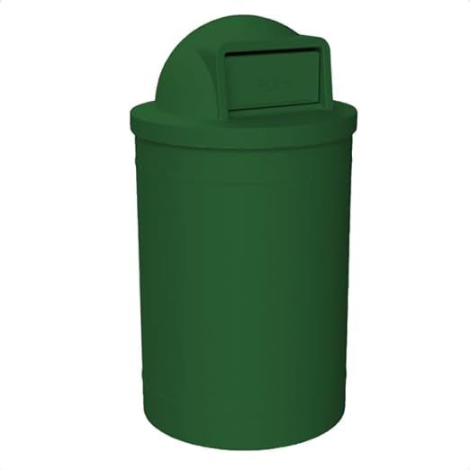 55 Gallon Round 100% Recycled Plastic Heavy Duty Outdoor Trash Can by SturdyEssentials
