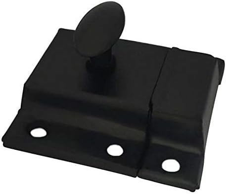 QCAA Oval Turn Cabinet Latch, for Cupboard & Other Furniture, Matte Black by QCAAHardware