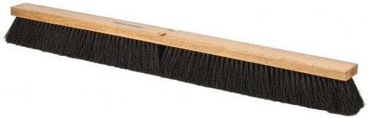 PRO SOURCE 36" Push Broom Head: Poly Bristles, Threaded Wood Block by PROSOURCE