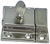 QCAA Oval Turn Cabinet Latch, for Cupboard & Other Furniture, Satin Nickel - Image 2