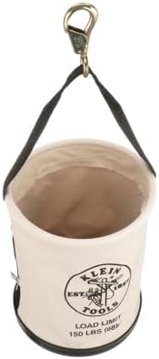 Klein Tools 5109SLR Canvas Bucket, All-Purpose Tool Bucket with Plastic Botto...