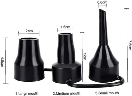 3 Sizes Black Air Pump Replacement Nozzles, Plastic Pump Nozzles, Inflatable - Image 2