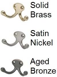 White Wall Mounted Coat Rack with Satin Nickel Dual Style Hooks 4.5" Ult...
