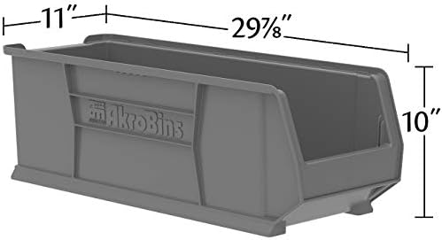 Akro-Mils 30292 Super-Size AkroBins Plastic Storage Bins, Space-Saving Stacka...