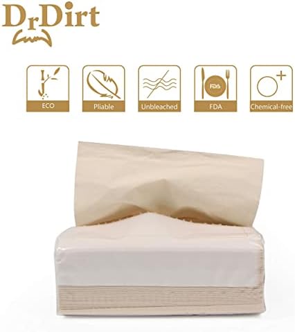 DrDirt Bamboo Facial Tissues Bundle, 63 Packs, 3-Ply, 3 Dispensers