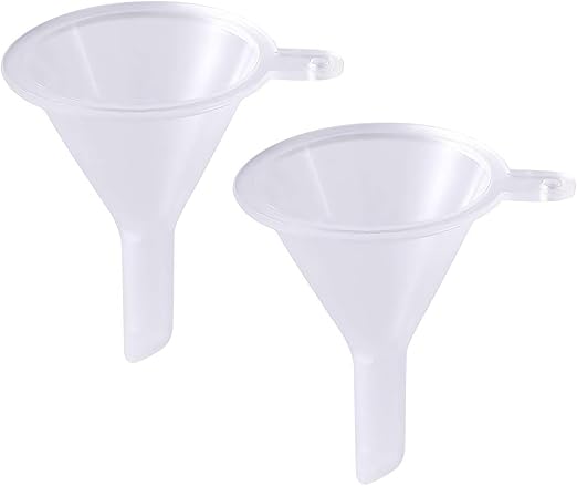 2 Pcs Mini Clear Plastic Funnel by Unknown