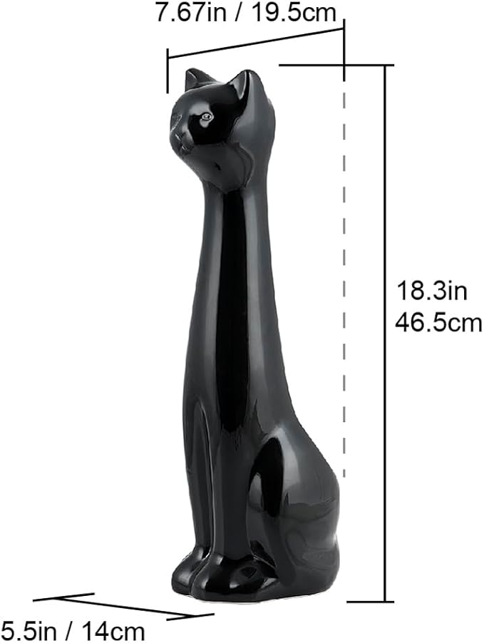 Allure Home Creation Black Cat 2-Piece Toilet Brush Holder and Brush Set - Image 4
