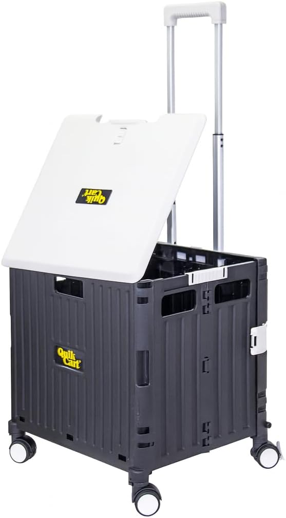 dbest products Quik Cart Swing Lid Four Swivel Wheeled Rolling Crate Teacher by dbestproductsInc