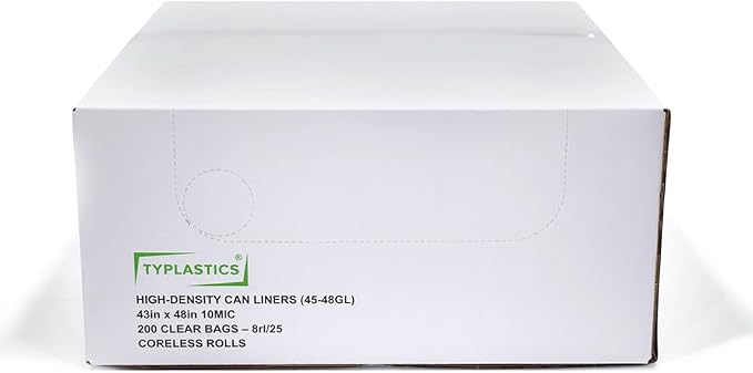 TYPLASTICS 45-48 Gallon Clear Trash Can Liners - Image 8