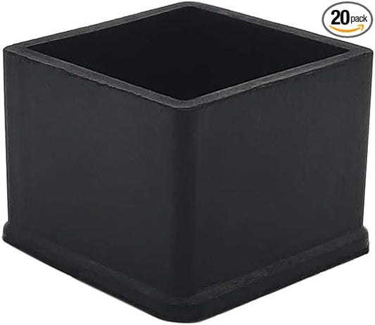 Flyshop Non-Slip Thick Rubber Leg Tips Floor Protectors Square Chair Leg Caps by Flyshop