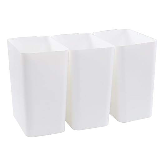 3-Pack 4.5 Gallon Trash Can, Waste Bin by Minekkyes