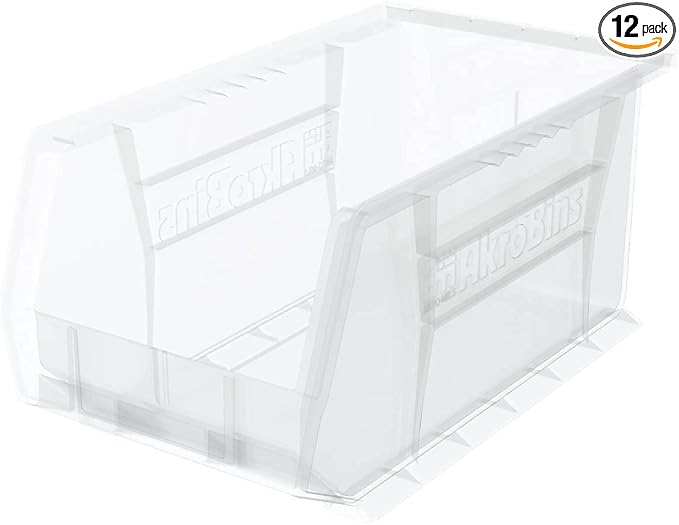 Akro-Mils 30240 AkroBins Plastic Storage Bins, Space-Saving Stackable Bins by Akro-Mils