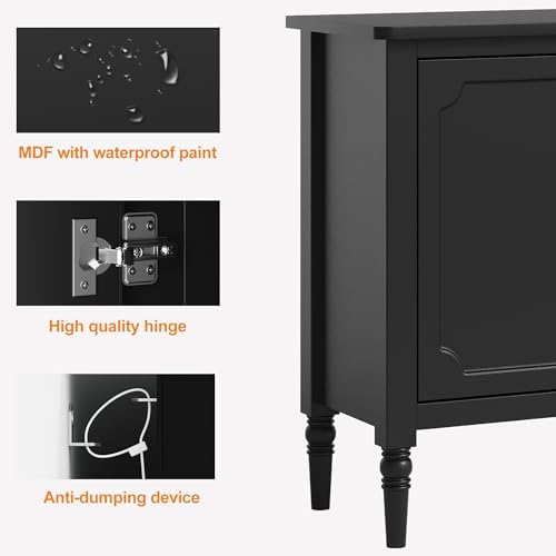 RoyalCraft Buffet Cabinet with 2 Doors & 3 Drawers, Vintage Sideboard wit...