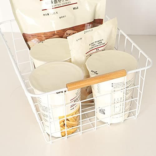 Kitchen Wire Baskets Farmhouse Decor Metal Food Storage Organizer, Household