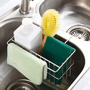 Kitchen Sponge Holder, Dish Brush Holder, Slim Sink Organization/Draining by Unknown