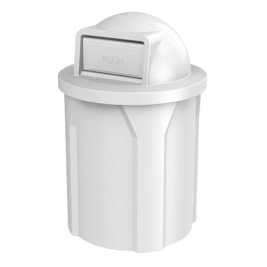 42 Gallon Circle 100% Recycled Plastic Heavy Duty Outdoor Commercial Trash Can by SturdyEssentials