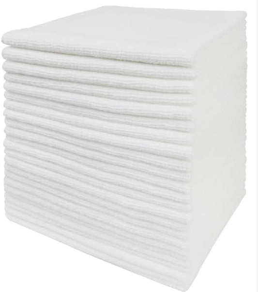 Tricol Clean Professional Extra-Thick Microfiber Cleaning Cloth 12 Pack White by TricolClean