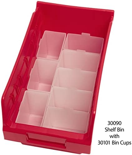 Akro-Mils 30101 Plastic Bin Cups, 2" x 3.25" x 3", White, 48-Pack